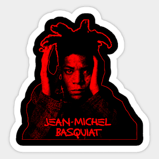 Jean Michel red retro Sticker